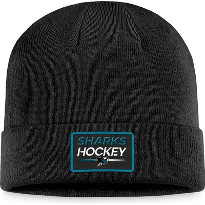 Fanatics pánská zimní čepice San Jose Sharks Authentic Pro Prime Cuffed Beanie