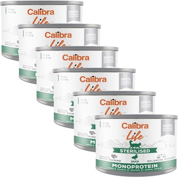 Calibra Cat Life Sterilised Duck 6 x 200 г