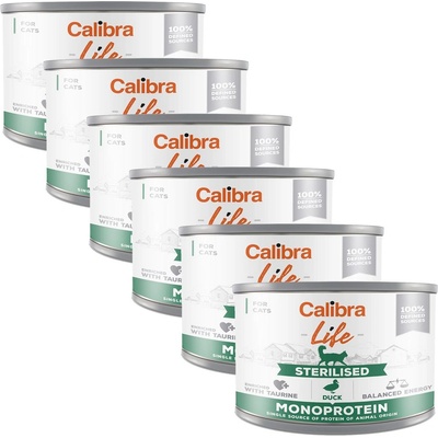 Calibra Cat Life Sterilised Duck 6 x 200 г