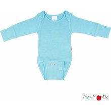 Celoroční merino body/tričko ManyMonths Aqua Blue