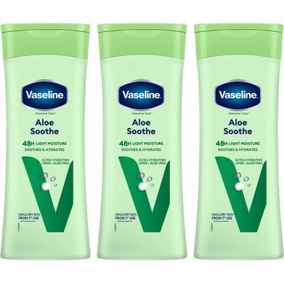 Vaseline Aloe Soothe Telové mlieko 3x400ml