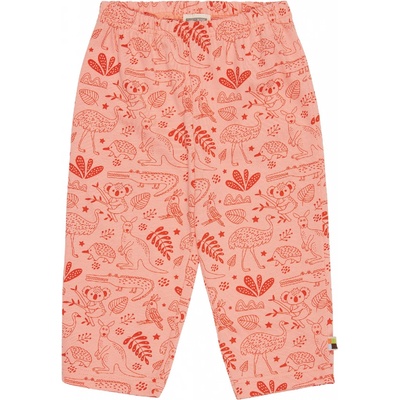 Dětské kalhoty Autstralská zvířátka světle oranžová loud proud