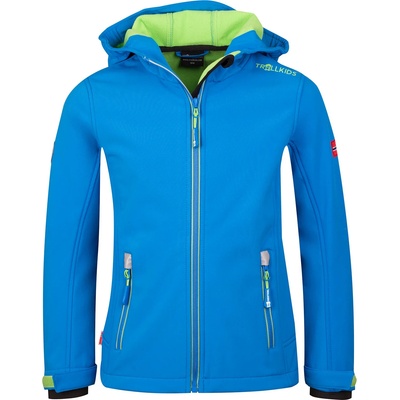 TROLLKIDS Детско софтшел яке Trollkids Kid's Trollfjord Jacket Softshell jacket - Medium Blue / Green - размер 104 (EU) (703-2088-0212)