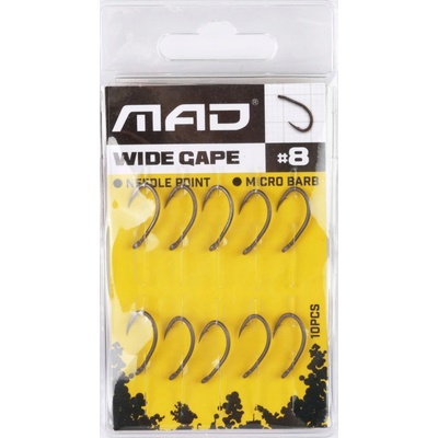 MAD Wide Gape Hook vel.8 10 ks