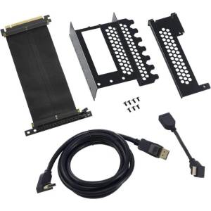 CableMod Универсален брекет и кабел за вертикален монтаж за видео карта CableMod PCIe x16, 1x DisplayPort, 1x HDMI кабел (CABLEMOD-ZURC-016) - ioncomputers