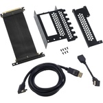 CableMod Универсален брекет и кабел за вертикален монтаж за видео карта CableMod PCIe x16, 1x DisplayPort, 1x HDMI кабел (CABLEMOD-ZURC-016)