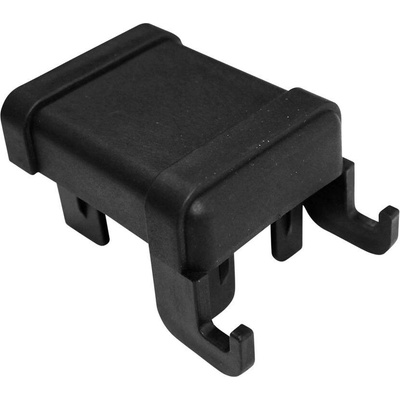 Čepička sloupku 60x40 mm s háčky na čele, černá