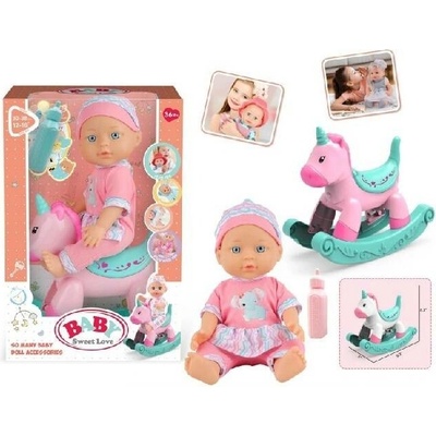 Baby Sweet Love panenka miminko s houpacím koníkem