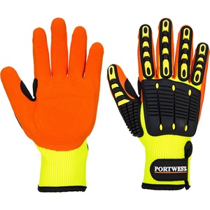 Portwest anti impact grip a721 / Ръкавици за защита от удар - жълти/оранжеви s (a721y1rs)