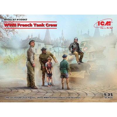 ICM French Tank Crew WWII 5 figúrok 1:35