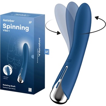 G-SPOT вибратор, въртящ се, 17, 5см. - Spinning Vibe 1 Blue (SATISFY441)