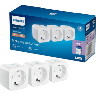 Philips Smart Philips - комплект 3x умни контакта SCHUKO 2300W Wi-Fi (P7693)