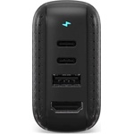 HYPER by Sanho HyperDrive USB-C GaN Powered Hub 60W - захранване за ел. мрежа за лаптопи, смартфони и таблети с USB-C и USB-A изходи, HDMI порт и USB-C към USB-C кабел (черен)