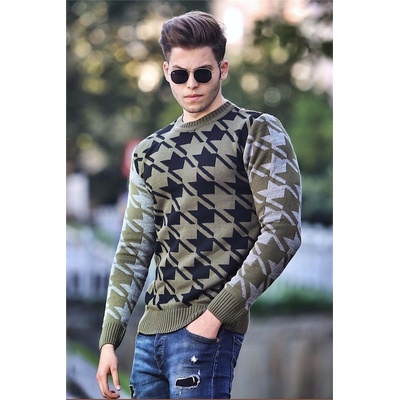 Madmext Мъжки пуловер 2787 - Каки 286563 (286563_Хаки)