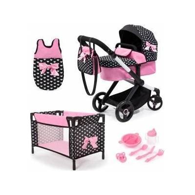 Bayer Doll stroller XEO, crib, sleeping bag black with accessories 17060AB