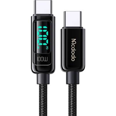 Mcdodo Кабел - Mcdodo (CA-8820) - USB-C → USB-C, 100W, цифров дисплей, 1.2m - Черен