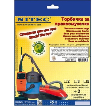 NITEK Торбички за прахосмукачки - код Т113 AEG, ARIELLI, ELECTROLUX, Holland-Electro, PROGRESS, SINGER, ZANUSSI (Т113)