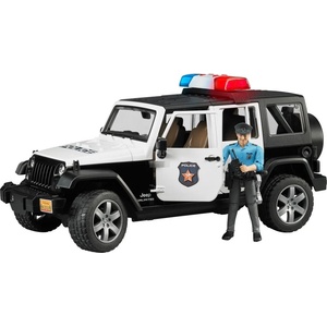 BRUDER Bruder Jeep Wrangler Unlimited Rubicon модел полицейски джип, с фигурка полицай (02526)