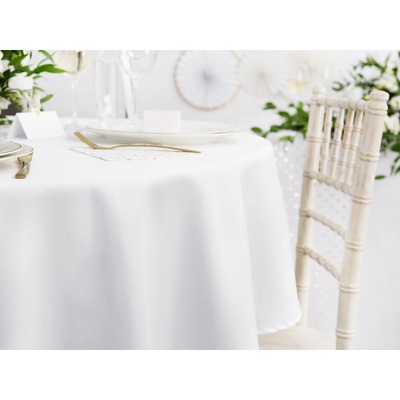 PartyDeco Obrus biely guľatý 230cm