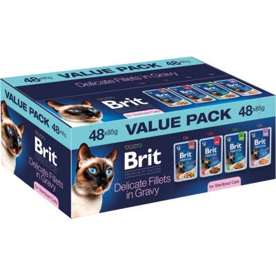 Brit Premium by Nature ve šťávě pro kastrované kočky 48x85 g