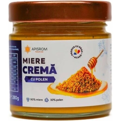 Apisrom Med krémový s rouskovým pylem, 280 g
