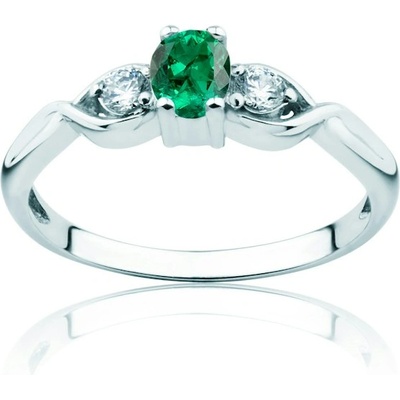 SAVICKI Пръстен Secret Garden: бяло злато, смарагд