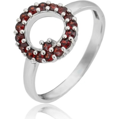Český Granát Jan Kos jewellery Stříbrný prsten 12102545009.56
