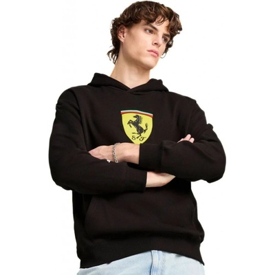 Puma FERRARI RACE BIG SHIELD HOODIE mikina černá – Zboží Dáma
