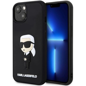 KARL LAGERFELD Кейс Karl Lagerfeld KLHCP14M3DRKINK за iPhone 14 Plus 6.7"", черен / черен, твърд, Rubber Ikonik 3D (KF001635-0)