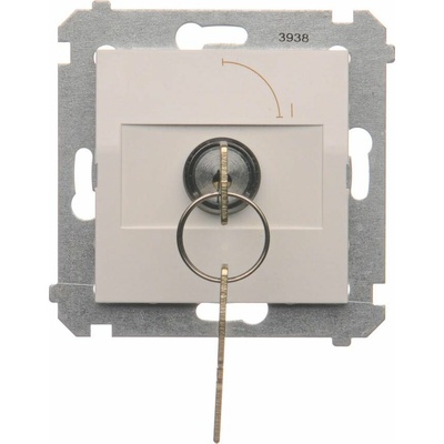 Kontakt-Simon Simon 54 dvoupolohový spínač s klíčem 5A 250V bílý DW1K.01/11