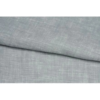 Žíhané lněné plátno, světle modré