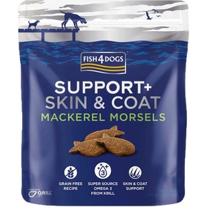 Fish4Dogs Support+ Skin & Coat Mackerel Morsels 225г