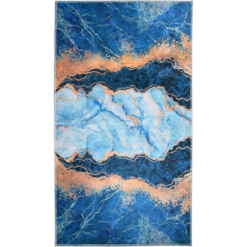 Vitaus Син/златен килим 140x80 cm - Vitaus (KRN-9509-80x140)