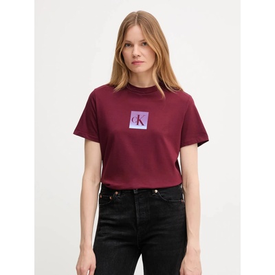 Calvin Klein dámské tričko LV047C864GVLP vínové