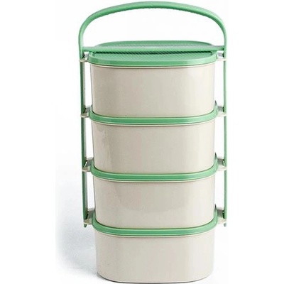 Plastový obedár 4x1,2l MIX farieb viečok