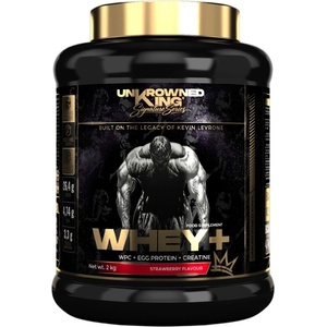 UnKrowned King Whey+ Protein | with Whey Concentrate, Egg Protein & Creatine [2000 грама] Ягода