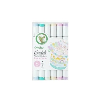 Ohuhu Алкохолни маркери Honolulu Pastel Tones 6 броя