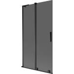 Mexen Velar L душ параван 2-крилен плъзгащ се 100 x 150 cm, графит, черен - 896-100-003-41-70 (896-100-003-41-70)