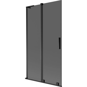 Mexen Velar L душ параван 2-крилен плъзгащ се 100 x 150 cm, графит, черен - 896-100-003-41-70 (896-100-003-41-70)