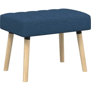 vidaXL Пейка с канали Синьо 60 x 40 x 45 см Текстил (42038467)