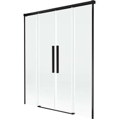 Mexen Rox двуос слайд параван за вана 140 x 150 см, прозрачен, черен - 8C9-140-002-70-00 (8C9-140-002-70-00)