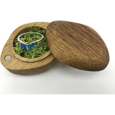 Wook dřevěná krabička na snubní prsten Beholder dub – Zbozi.Blesk.cz