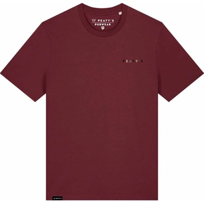 Peaty's Pubwear tričko stacked burgundy