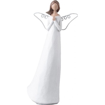 Anjelik polyresin 130X250mm biela so striebornou