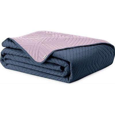 Restilo Ružový/tmavosivý prešívaný pléd z mikrovlákna Softa 240x260