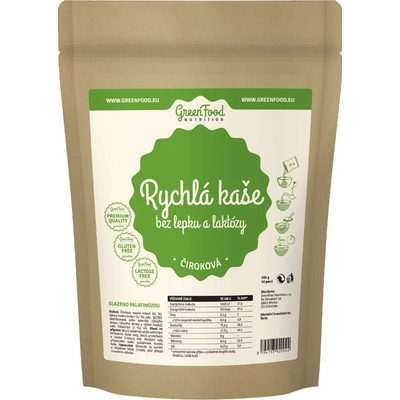 GreenFood Nutrition Rychlá kaše bez lepku a laktózy Pohanková 0,5 kg