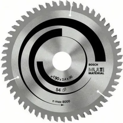 Bosch Диск циркулярен Bosch метален HM за рязане универсален 190x30x2.4 мм, 54 z, Multi Material- 608 640 509