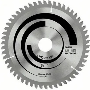 Bosch Диск циркулярен Bosch метален HM за рязане универсален 190x30x2.4 мм, 54 z, Multi Material- 608 640 509