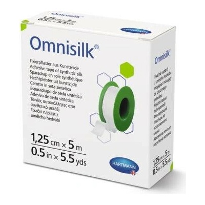 Omnisilk hypoalergenní náplast z bílého hedvábí 1,25 cm × 5 m cívka 1 ks