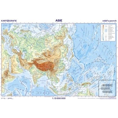 Asie Nástěnná mapa 1:13 000 000